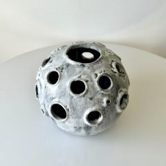 Grey and White Moonvase with Decorative Openings by Aram C  - 4576409
