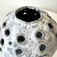 Grey and White Moonvase with Decorative Openings by Aram C  - 4576445