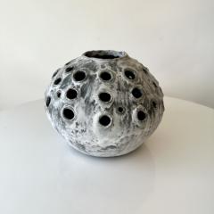 Grey and White Moonvase with Decorative Openings by Aram C  - 4576469