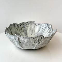 Grey and White Patterned and Textured Bowl by Aram C  - 4570727