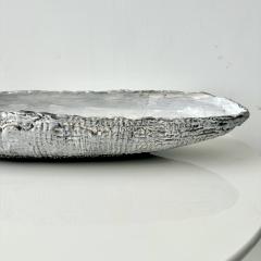 Grey and White Patterned and Textured Oblong Bowl by Aram Chenensky - 4570703