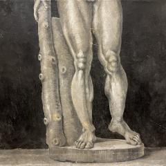 Grisalla Nude of an Athlete oil on canvas 19th century XIX - 4004488