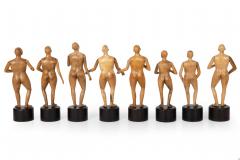 Group of 15 Carved Wood Sculpture Figural Studies or Artist Models 20th Century - 4814407