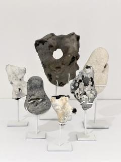 Group of Mounted Natural Sea Stone Specimens from Denmark - 2822221