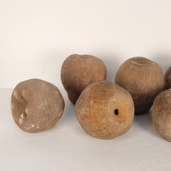 Group of Seven Large Terracotta Unglazed Apples and Pears circa 1900 - 4400108
