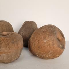 Group of Seven Large Terracotta Unglazed Apples and Pears circa 1900 - 4400111
