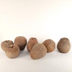 Group of Seven Large Terracotta Unglazed Apples and Pears circa 1900 - 4400112