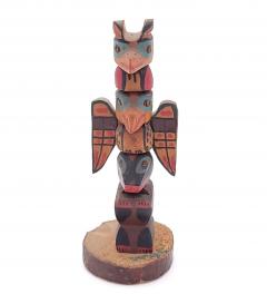 Group of Three NW Coast Indian Totem Pole Models - 2491626