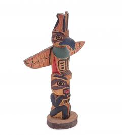 Group of Three NW Coast Indian Totem Pole Models - 2491629