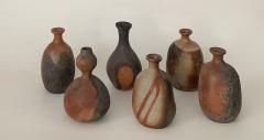 Group of six Contemporary Japanese Sake Bottles tokkuri  - 1916354