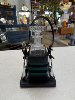 Gucci Inspired Leather Crystal Desk Set Italy 1970s - 4453066