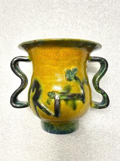 Gudrun Baudisch Polychrome Ceramic Vase by Gudrun Baudisch for Wiener Werkst tte - 4006324