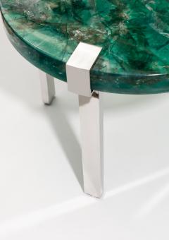 Gueridon in resin and nickel plated brass - 2405917