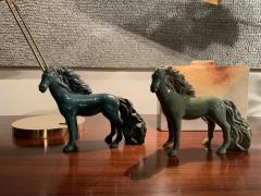 Guerrino Tramonti Guerrino Tramonti Pair of horses in glazed ceramic Faenza Italy 1957 ca  - 4618530