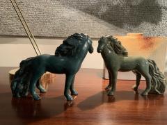 Guerrino Tramonti Guerrino Tramonti Pair of horses in glazed ceramic Faenza Italy 1957 ca  - 4618532