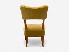 Guglielmo Pecorini Stained Wood Camel Mohair Low Lounge Chair Italy 1950s - 4264078