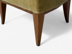 Guglielmo Pecorini Stained Wood Camel Mohair Low Lounge Chair Italy 1950s - 4264079