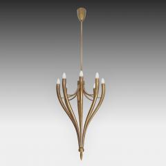 Guglielmo Ulrich Brass Eight Arm Chandelier by Guglielmo Ulrich - 2163675