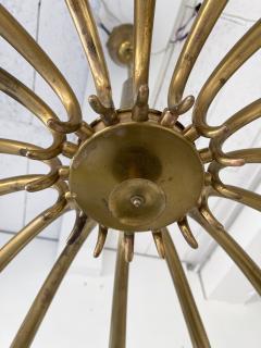 Guglielmo Ulrich Brass Sun Chandelier by Guglielmo Ulrich Italy 1960s - 2128272