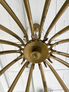 Guglielmo Ulrich Brass Sun Chandelier by Guglielmo Ulrich Italy 1960s - 2128277
