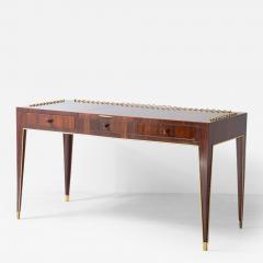 Guglielmo Ulrich Desk with brass profiles two small drawers and central compartment  - 3733727