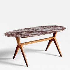 Guglielmo Ulrich Dining Table with oval Marble Top attributed to Guglielmo Ulrich - 4683823