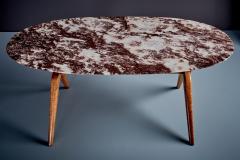 Guglielmo Ulrich Dining Table with oval Marble Top attributed to Guglielmo Ulrich - 4789047