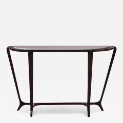 Guglielmo Ulrich Ebonized Beech Console with White Marble Top Italian Manufacture 1950s - 3794852