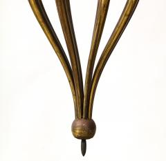 Guglielmo Ulrich Eight Arm Patinated Brass Chandelier by Guglielmo Ulrich Italy c 1950 - 3434820