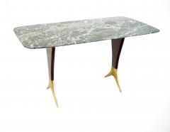 Guglielmo Ulrich Fine Guglielmo Ulrich coffee table verde alpi marble top brass feet 1940 - 3574879
