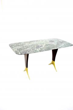 Guglielmo Ulrich Fine Guglielmo Ulrich coffee table verde alpi marble top brass feet 1940 - 3574880