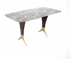 Guglielmo Ulrich Fine Guglielmo Ulrich coffee table verde alpi marble top brass feet 1940 - 3574883