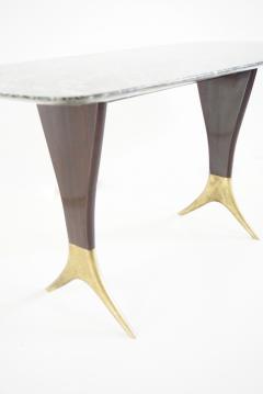 Guglielmo Ulrich Fine Guglielmo Ulrich coffee table verde alpi marble top brass feet 1940 - 3574887