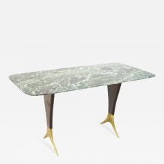 Guglielmo Ulrich Fine Guglielmo Ulrich coffee table verde alpi marble top brass feet 1940 - 3590726