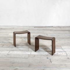 Guglielmo Ulrich Guglielmo Ulrich in the Style of Couple of Wood Stools 50s - 2145485