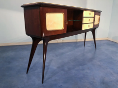 Guglielmo Ulrich Italian Mid Century Center Parchment Sideboard Guglielmo Ulrich Style 1950s - 2601683