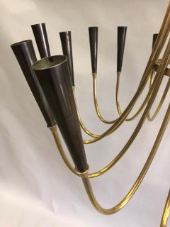 Guglielmo Ulrich Italian Midcentury Brass Sunburst Chandelier Attributed to Guglielmo Ulrich - 1736495
