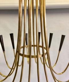 Guglielmo Ulrich Italian Midcentury Brass Sunburst Chandelier Attributed to Guglielmo Ulrich - 1736504