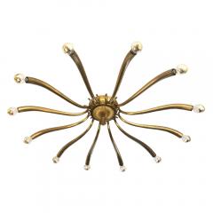 Guglielmo Ulrich Large Brass Chandelier Attributed to Guglielmo Ulrich - 1544304