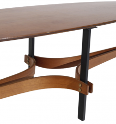 Guglielmo Ulrich Mid century Guglielmo Ulrich Teak Surfboard Coffee Table - 2796580