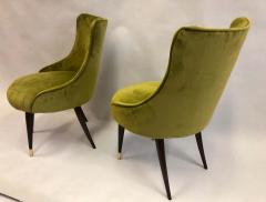 Guglielmo Ulrich Pair of Italian Mid Century Modern Lounge Slipper Chairs by Guglielmo Ulrich - 1736747