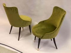 Guglielmo Ulrich Pair of Italian Mid Century Modern Lounge Slipper Chairs by Guglielmo Ulrich - 1736749