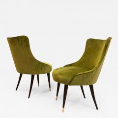 Guglielmo Ulrich Pair of Italian Mid Century Modern Lounge Slipper Chairs by Guglielmo Ulrich - 1738377