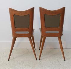 Guglielmo Ulrich Pair of Italian Modern Walnut Side Chairs Guglielmo Ulrich - 4702632