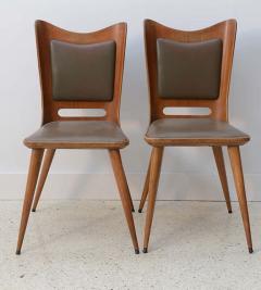 Guglielmo Ulrich Pair of Italian Modern Walnut Side Chairs Guglielmo Ulrich - 4702633