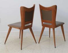 Guglielmo Ulrich Pair of Italian Modern Walnut Side Chairs Guglielmo Ulrich - 4702637