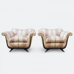 Guglielmo Ulrich Pair of Large Lounge Chairs Attributed to Guglielmo Ulrich Circa 1940 - 2045083