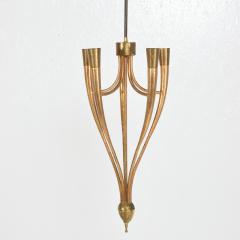 Guglielmo Ulrich Two Tone Bronze Italian Chandelier 5 Light Pendant Guglielmo Ulrich 1950s - 1818964