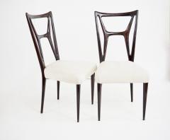 Guglielmo Ulrich set of six Guglielmo Ulrich att dining chairs bentwood H shape velvet 1940 - 3726681