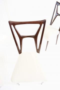 Guglielmo Ulrich set of six Guglielmo Ulrich att dining chairs bentwood H shape velvet 1940 - 3726687